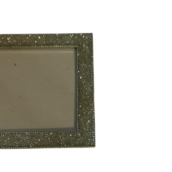 Nicole Miller Home 4x6 Photo Silver Glitter Picture Frame 5"x7" - Picture 5 of 7